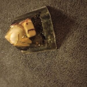 Unique Resin Ring with Embedded Shells